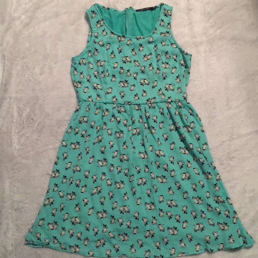 French Bulldog print dress